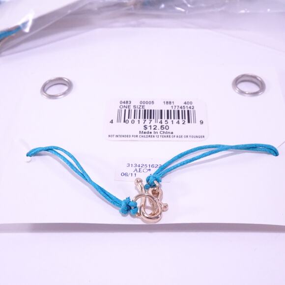 American Eagle Outfitters AEO Turquoise Red Woven Bracelet NWT 12 Set 6 PCS - Picture 7 of 8